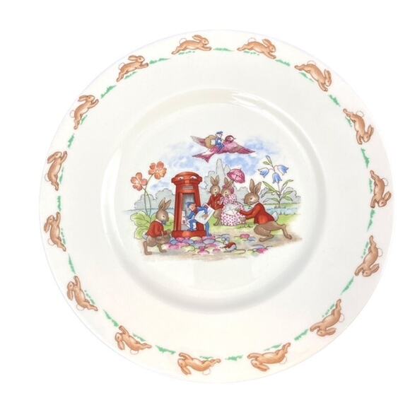 Royal Doulton Lot of Childs Tableware Bunnykins with Plate Bowl 2 Handle Cup - Picture 3 of 16